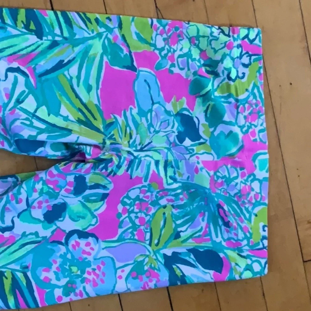 Lily Pulitzer girls size‎ L 8-10 Floral crop leggings
